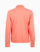 Polo uomo camicia cotone tinto capo tinta unita timbro tondo gallo rosa - Gallo 1927 - Official Online Shop