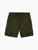 Shorts cargo unisex cotone tinto capo tinta unita verde - Gallo 1927 - Official Online Shop