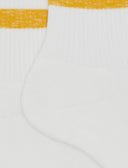 Calze corte unisex spugna di cotone bianco con righe in contrasto di colore - Gallo 1927 - Official Online Shop