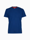 T-shirt girocollo unisex cotone tinta unita con stampa galletto colorato blu - Gallo 1927 - Official Online Shop