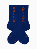 Calze corte unisex in spugna di cotone con scritta gallo active blu - Gallo 1927 - Official Online Shop