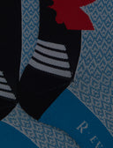 Calze corte unisex spugna tecnica nera fantasia triangolini - Gallo 1927 - Official Online Shop