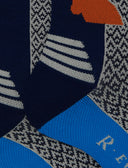 Calze corte unisex spugna tecnica blu fantasia triangolini - Gallo 1927 - Official Online Shop