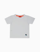 T-shirt bambino cotone tinta unita con stampa galletto colorato bianco - Gallo 1927 - Official Online Shop