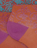 Calze cortissime donna viscosa fantasia ramage polso contrasto arancio - Gallo 1927 - Official Online Shop