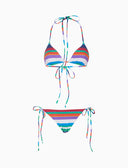 Bikini triangolo donna righe multicolor bianco - Gallo 1927 - Official Online Shop