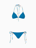 Bikini triangolo donna righe multicolor azzurro - Gallo 1927 - Official Online Shop