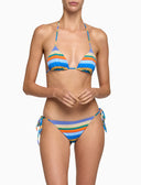 Bikini triangolo donna righe multicolor azzurro - Gallo 1927 - Official Online Shop