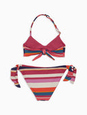Bikini brassiere bambina a righe multicolor bianco - Gallo 1927 - Official Online Shop