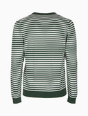 Pull uomo girocollo cotone a righe a due colori verde - Gallo 1927 - Official Online Shop