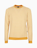 Pull uomo girocollo cotone a righe a due colori giallo - Gallo 1927 - Official Online Shop