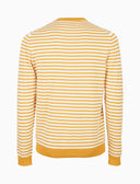 Pull uomo girocollo cotone a righe a due colori giallo - Gallo 1927 - Official Online Shop
