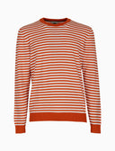 Pull uomo girocollo cotone a righe a due colori arancio - Gallo 1927 - Official Online Shop