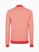 Polo uomo manica lunga maglia rasata riga windsor rosso - Gallo 1927 - Official Online Shop