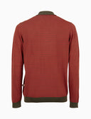 Polo uomo manica lunga maglia rasata riga windsor verde - Gallo 1927 - Official Online Shop