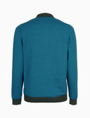 Polo uomo manica lunga maglia rasata riga windsor verde - Gallo 1927 - Official Online Shop