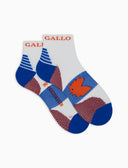 Calze cortissime unisex spugna tecnica tinta unita chevron bianco - Gallo 1927 - Official Online Shop