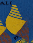 Calze cortissime unisex spugna tecnica tinta unita chevron azzurro - Gallo 1927 - Official Online Shop