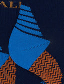 Calze cortissime unisex spugna tecnica blu fantasia chevron - Gallo 1927 - Official Online Shop
