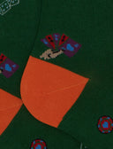 Calze lunghe uomo cotone verde fantasia carte e dadi - Gallo 1927 - Official Online Shop