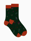 Calze corte uomo cotone verde fantasia carte e dadi - Gallo 1927 - Official Online Shop