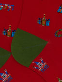Calze corte uomo cotone rosso fantasia mix natalizio - Gallo 1927 - Official Online Shop