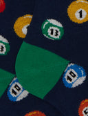 Calze lunghe uomo cotone blu fantasia palle da biliardo - Gallo 1927 - Official Online Shop