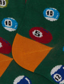 Calze corte uomo cotone verde fantasia palle da biliardo - Gallo 1927 - Official Online Shop