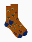 Calze corte uomo cotone giallo fantasia cani - Gallo 1927 - Official Online Shop