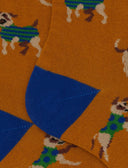 Calze corte uomo cotone giallo fantasia cani - Gallo 1927 - Official Online Shop