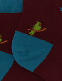 Calze cortissime donna cotone bordò fantasia picchio - Gallo 1927 - Official Online Shop