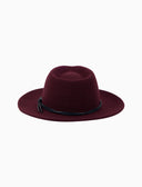 Cappello tesa larga donna feltro bordò tinta unita - Gallo 1927 - Official Online Shop