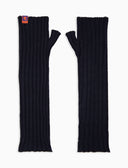 Guanto lungo senza dita donna blu a coste tinta unita - Gallo 1927 - Official Online Shop