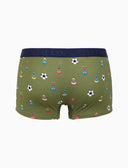 Boxer intimo uomo cotone verde fantasia gioco calcio - Gallo 1927 - Official Online Shop