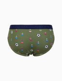 Slip intimo uomo cotone verde fantasia gioco calcio - Gallo 1927 - Official Online Shop