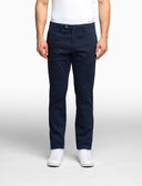 Men's long plain blue cotton trousers