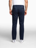 Men's long plain blue cotton trousers