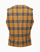 Gilet uomo cotone giallo fantasia tartan - Gallo 1927 - Official Online Shop