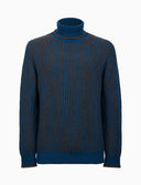 Pull dolcevita uomo lana, viscosa e cashmere verde costa vanisé a due colori - Gallo 1927 - Official Online Shop