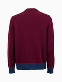 Pull girocollo uomo lana verde fantasia quadri concentrici - Gallo 1927 - Official Online Shop