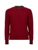 Pull girocollo uomo lana rosso tinta unita - Gallo 1927 - Official Online Shop