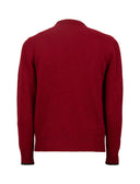 Pull girocollo uomo lana rosso tinta unita - Gallo 1927 - Official Online Shop