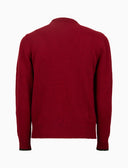Pull girocollo uomo lana rosso tinta unita - Gallo 1927 - Official Online Shop