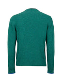 Pull girocollo uomo lana verde tinta unita - Gallo 1927 - Official Online Shop