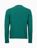 Pull girocollo uomo lana verde tinta unita - Gallo 1927 - Official Online Shop
