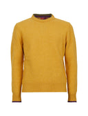 Pull girocollo uomo lana giallo tinta unita - Gallo 1927 - Official Online Shop