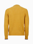 Pull girocollo uomo lana giallo tinta unita - Gallo 1927 - Official Online Shop