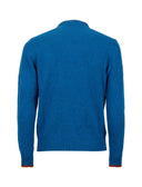 Pull girocollo uomo lana azzurro tinta unita - Gallo 1927 - Official Online Shop