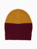 Berretto con risvolto unisex lana viola fantasia color block - Gallo 1927 - Official Online Shop