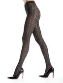 Collant donna cotone nero traforato effetto scintillante - Gallo 1927 - Official Online Shop